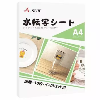 Лист для переноса воды Прозрачная наклейка для переноса воды для струйной печати A4 10 листов Бумага для переноса воды DIY A-SUB