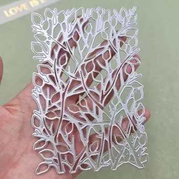 Лист фон дизайн Стиль резки металла трафарет для DIY Скрапбукинг альбом фото тиснение бумажная карта ремесло декор серебряный
