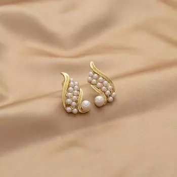 Лист Имитация Жемчуга Клипсы для Ушей от Комаров Без Проколов для Женщин