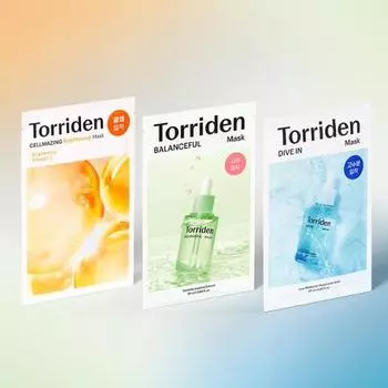 Лист маски Toriden, 1 лист, 3 типа, выберите 1 (увлажнение/успокаивание/осветление) Toriden Dive-in Low Molecular Hyaluronic Acid