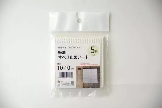 Лист наклеек корпорации Ikehiko, адсорбционный, моющийся, 10 x 10 см, 5 шт., белый, противоскользящий, прибл.. #2049909