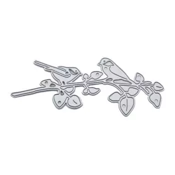 Листья дерева, птицы, металлические штампы, трафарет, сделай сам, скрапбукинг, альбом, форма для бумажных карт