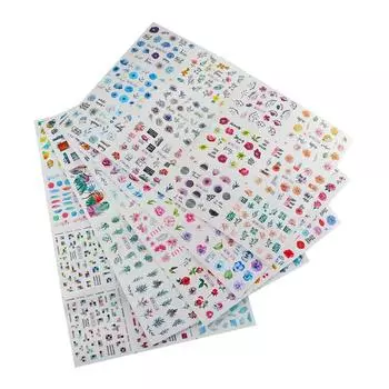 Листья DIY украшения для ногтей переводная фольга слайдеры цветы наклейки для ногтей наклейки для ногтей BN2101-2112