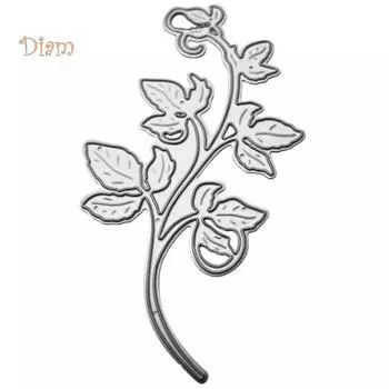 Листья металлические штампы DIY скрапбук тиснение бумажные карты изготовление перфоратора трафарет серебряный