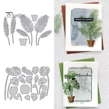 Листья растений резки умирает DIY записки тиснение трафарет бумажные карты ремесло декор 2769