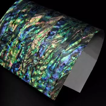 Лист шпона Wifreo Blue Paua с усиленным клеем (инкрустация ракушкой, морское ушко, приманка для рыбы, троллинговая приманка, украшение здания 24X14 см 1 piece/lot 9.4X5.5 inche