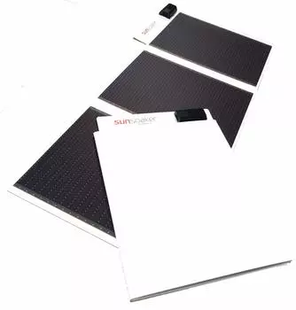 Лист солнечных батарей SunSoaker для зарядки мобильных устройств, сделано в Японии, сверхлегкое солнечное зарядное устройство, зарядка смартфона, солнечное зарядное устройство с USB-портом A4-3F белый