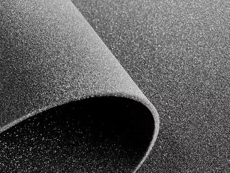 Лист уретановой губчатой ткани 5 мм 50 x 40 см [Полужесткая пена] (черный густой)