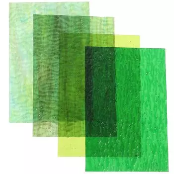 Лист витражного стекла Зеленая вода Кафедральное стекло Мозаика Кафедральное стекло Непрозрачное Витражное стекло Стеклянные материалы Упаковка из 4 штук Стекло, Плитка, +