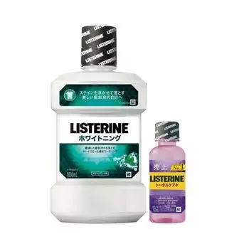 LISTERINE Listerine Отбеливающий 1000 мл 100 мл с бонусом Ополаскиватель для полости рта Домашнее отбеливание Лекарственное + Квази-лекарство