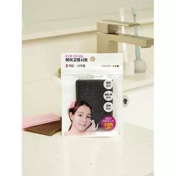Листы для фиксации волос Daiso Square, упаковка из 8 шт.