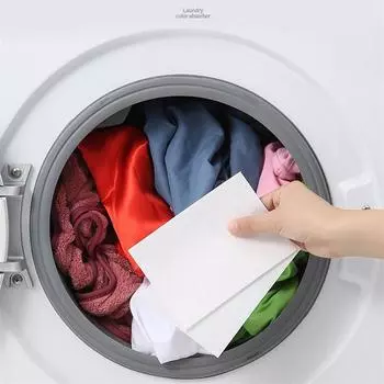 Листы для сбора цвета Таблетки для стирки Бумага Простыни для одежды, не оставляющие пятен Антистресс Смешивание цветов Поглощение Аксессуары для стирки 50PCS