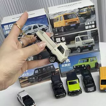 Литье под давлением 1:64 масштаба грузовой грузовик брелок школьная сумка кулон креативный сплав имитация модели автомобиля брелок сувенир мальчики игрушки подарки