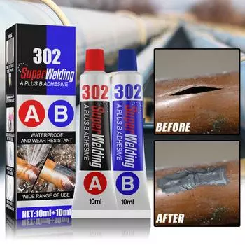 Литьевой клей, Металлический агент, Сварочный клей, Заполнение трещин, Устранение течей, Быстросохнущий клей One Size жёлтый