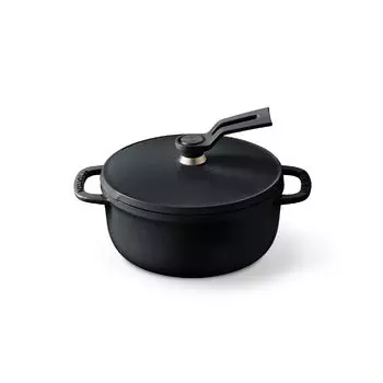 Литая эмалированная кастрюля Vermicula MINI 14 см Premium Black Limited Edition для приготовления пищи без воды, выпекания без воды, в комплекте специальная книга рецептов, кастрюля для духовки 2 Self