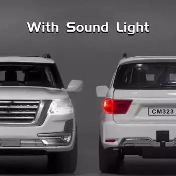 Литая игрушечная модель автомобиля Y62 с багажником для путешествий, звук и свет, инерционный автомобиль, коллекция детских игрушек