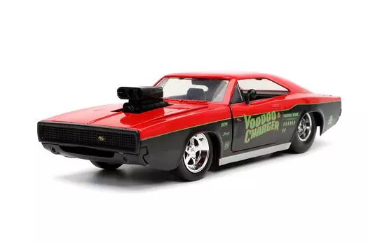 Литая модель автомобиля Charger Voodoo Charger Red and Black Bigtime Muscle Series 1970 года от Jada 32703 Dodg-e R/T 1/24 красный