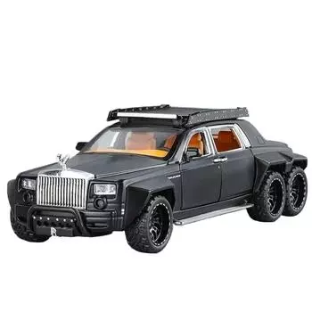 Литая модель автомобиля Rolls-Royce Phantom 6x6 Alloy Pickup 1/32 - Звук и свет в подарок 1/32-Size:18*6.5*5cm