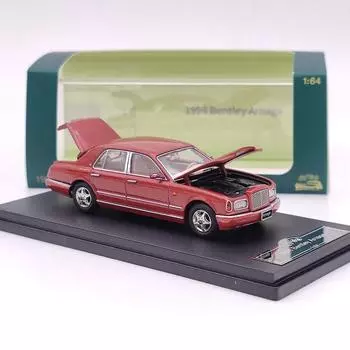 Литая под давлением красная модель автомобиля Bentley Arnage 1998 года в масштабе 1:64, ограниченная коллекция 1/64-Size:8.4*3*2.4cm красный