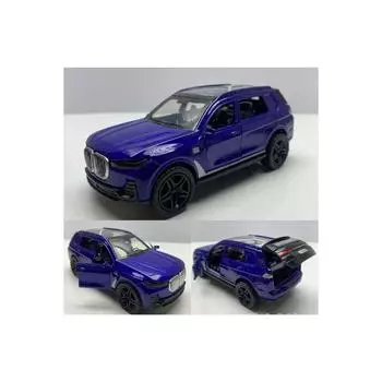 Литая под давлением металлическая игрушечная машина Bmw X7 Jeep 10 см, модель автомобиля с открывающимся багажником