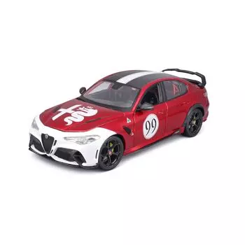 Литая под давлением модель Bburago Alfa Romeo Giulia GTAm 2020 Racing Bburago GIULIA 11049RW 1/18 #99