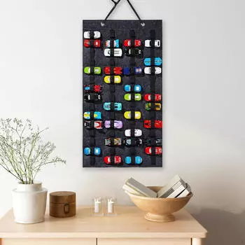 Литая под давлением модель игрушечного автомобиля, подвесной органайзер для хранения темно-серого