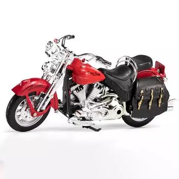Литая под давлением модель мотоцикла «Принц Халли» в масштабе 1/12, игрушка для детей, подарочная коллекция для мальчиков и девочек 1/12-17x8x7cm красный