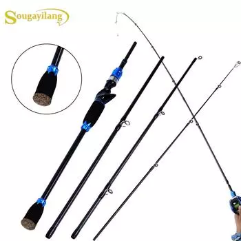Литейная удочка из углеродного волокна, сверхтвердая удочка, 4 секции, литейная удочка, рыболовные снасти, морская удочка 1.8mRod