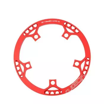 Litepro BCD130 Round Plate Single Disc Gear Folding BMX Small Bicycle Bicycle 45T 47T 53T 56T 58T Chainwheel Crank (Red, 53T)