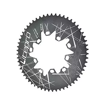 Litepro Oval Chainring Chainring Folding Bike 54T56T58T Crankset Oval Bicycle Chainwheel BCD110/BCD130MM (58T)