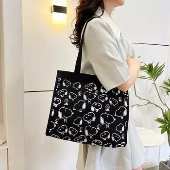 Литература и искусство, вместительная сумка для ученических занятий, сумка для репетиторов, симпатичная сумка через плечо с изображением собаки цвета нефрита и корицы, женская сумка для поездок на работу белый