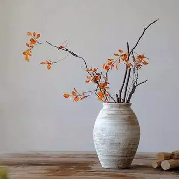 Литературная и ретро-утварь для цветов из грубой керамики, глиняные горшки, вазы для сухоцветов из глиняной керамики, чай ручной работы в японском стиле