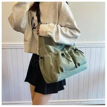 Литературная молодежная сумка через плечо для женщин, однотонная пара, модная рабочая одежда, сумка-мессенджер через плечо Niche белый