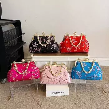 Литературная сумка-ракушка сумка-цепочка бисерная сумка через плечо сумка-мессенджер женская чёрный