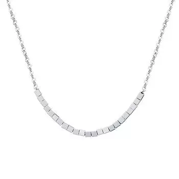 Литературное и универсальное маленькое квадратное ожерелье, женская геометрическая индивидуальность, Guochao, легкий роскошный нишевый дизайн, простая высококачественная ключичная цепочка