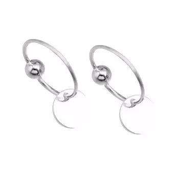 Литературные и простые серьги-диски, модный темперамент, гладкие геометрические круглые бусины, пряжки для ушей, серьги в гонконгском стиле, серьги.