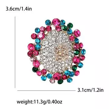 Литературный ретро сплав горный хрусталь брошь подсолнечник модная универсальная женская одежда корсаж ювелирные изделия булавка