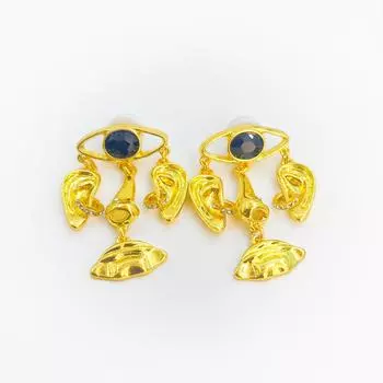 Литературный ретро Винтаж Дьявольский глаз бахрома серьги преувеличенный дизайн Sense серьги для женщин