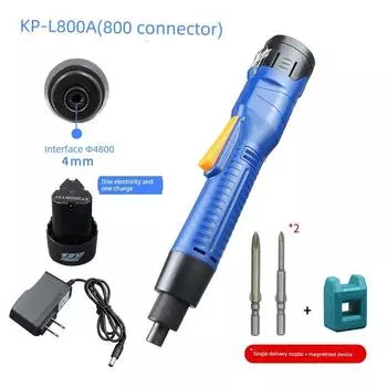 Lithium Screwdriver Multi-Function 12V Rechargeable Small Straight Handle 802 Electric Batch Wireless Electric Screwdriver Tool KP-L800A(800 interface)-Power-charge