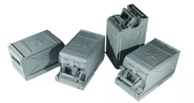 Lithocraft Current Machine Gun Ammunition Box Пластиковые детали модели LK350001 1/35 Русская/Советская зенитная установка ЗУ-23-2 (4 шт) (танк)