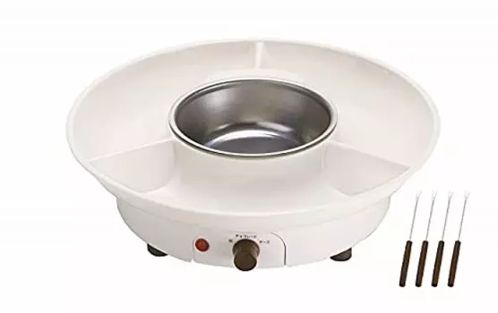 LITHON Fondue Fondue Easy to Tray High Temperature Fondue Fork Included Multi-Fondue KDFD-002W Pot, Detachable, Clean, Washable, Included, Design,