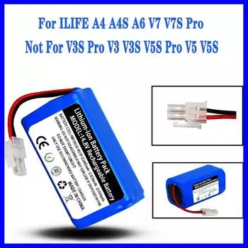 Литиевая батарея 14,8 В, 2600 мАч, 3200 мАч для Ilife A4 A4s V7 A6 V7s Plus, робот-пылесос Ilife 4s1p, полная емкость, литий-ионная