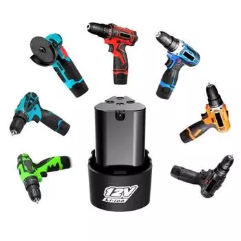 Литиевая батарея большой емкости 12 В для электроинструментов. чёрный