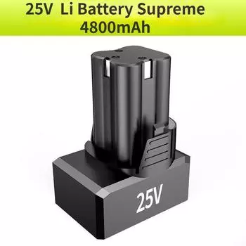 Литиевая батарея большой емкости 25 В для принадлежностей для инструментов, ручная дрель Supreme 4800 мАч 7200mAh