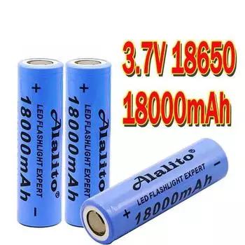 Литиевая батарея большой емкости 3,7 В 18650 18000 мАч для вентилятора PowerBank фонарика 1Pcs