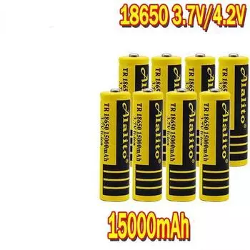 Литиевая батарея большой емкости 3,7 В, 15000 МВтч для вентилятора PowerBank фонарика 1Pcs