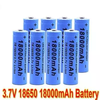 Литиевая батарея большой емкости 3,7 В, 18000 МВтч для вентилятора PowerBank фонарика 1Pcs