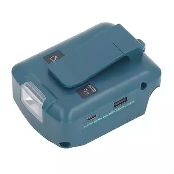 Литиевая батарея для DC12V2A QC3.0 5V2.1A USB PD18W TYPE C Выходной адаптер со светодиодным зажимом для ремня