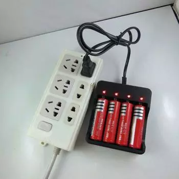 Литий-ионный аккумулятор 18650 с 4 слотами, вилка европейского стандарта?Смарт-зарядное устройство переменного тока, перезаряжаемый светодиодный индикатор