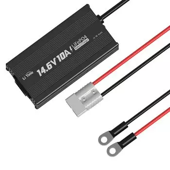 LiTime 2023 новейшее зарядное устройство LiFePo4 с разъемом Anderson, зарядное устройство для литий-железо-фосфатных аккумуляторов со светодиодным индикатором, 4 уровня безопасности, поддерживает зарядку 0 В